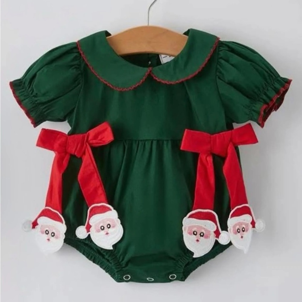 Rylee Faith Designs infant holiday bubble romper